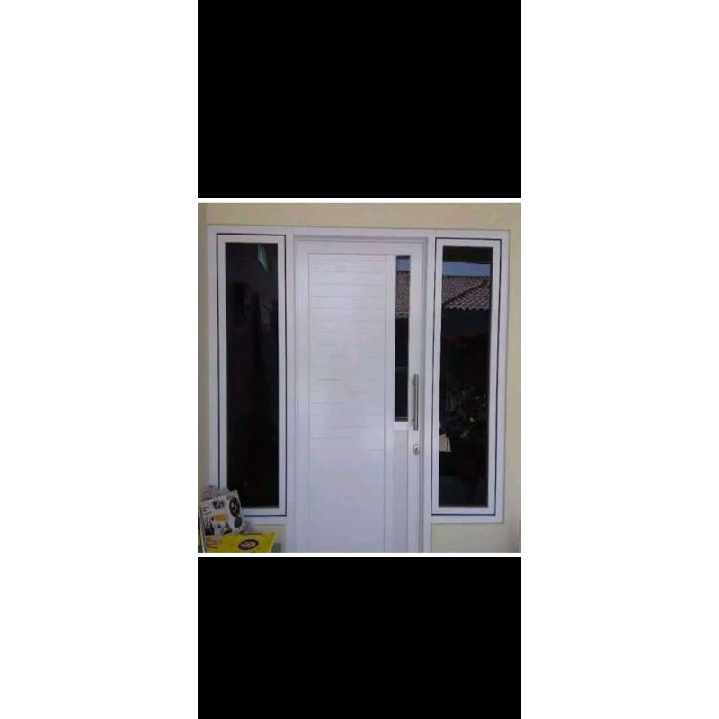 1set kusen gendong pintu satu dua jendela alumunium 3in ukuran L200 T200 gratis Peking kayu