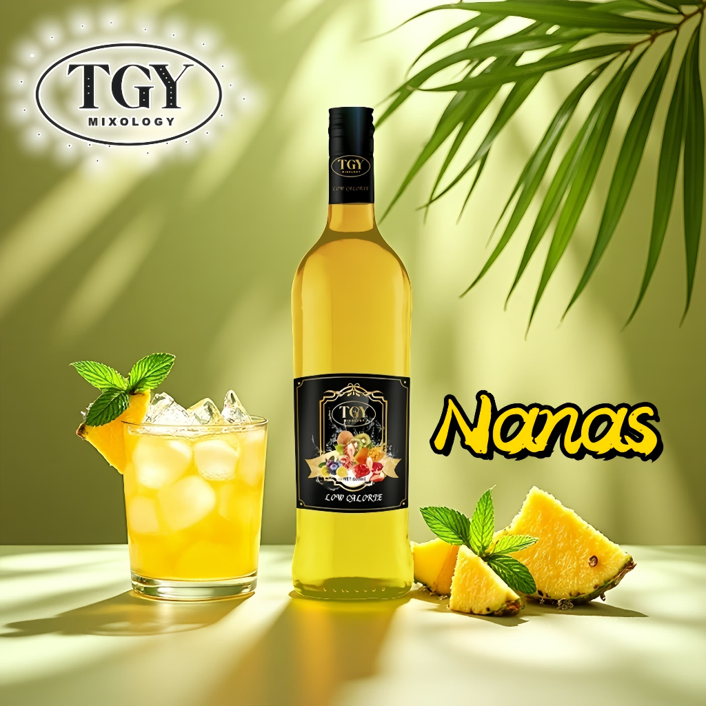 

TGY MIXOLOGY Sirup Cair Konsentrat Minuman Nanas - HALAL - 750 mL - Pineapple Syrup