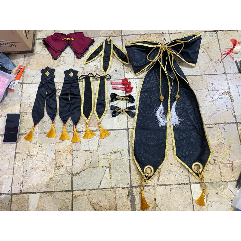 Aksesoris Hu Tao Maid Genshin Impact Cosplay