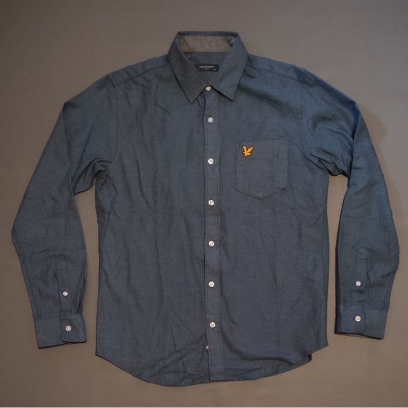 kemeja lyle and scott blue denim M