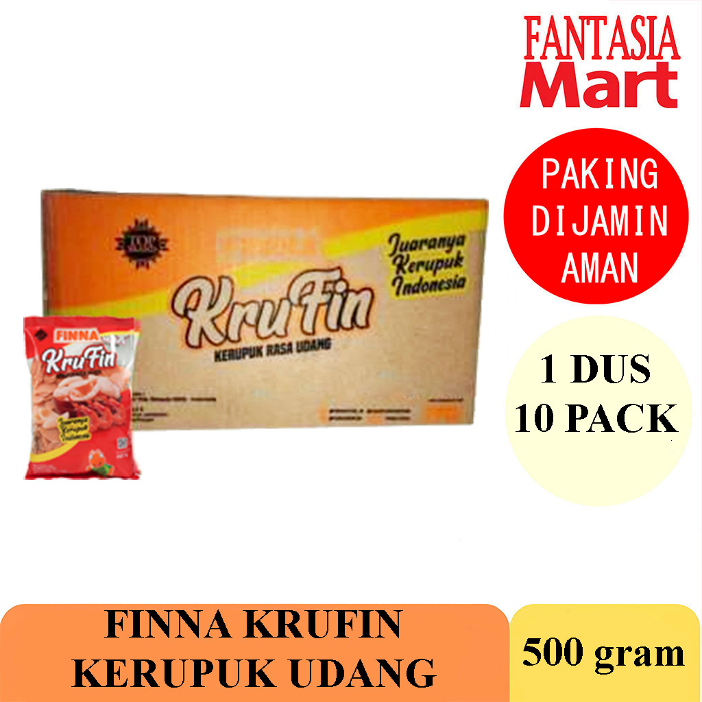 

FINNA KRUFIN KERUPUK UDANG 500 GRAM DUS NON COD PACK FANTASIA DENGAN PAKING AMAN