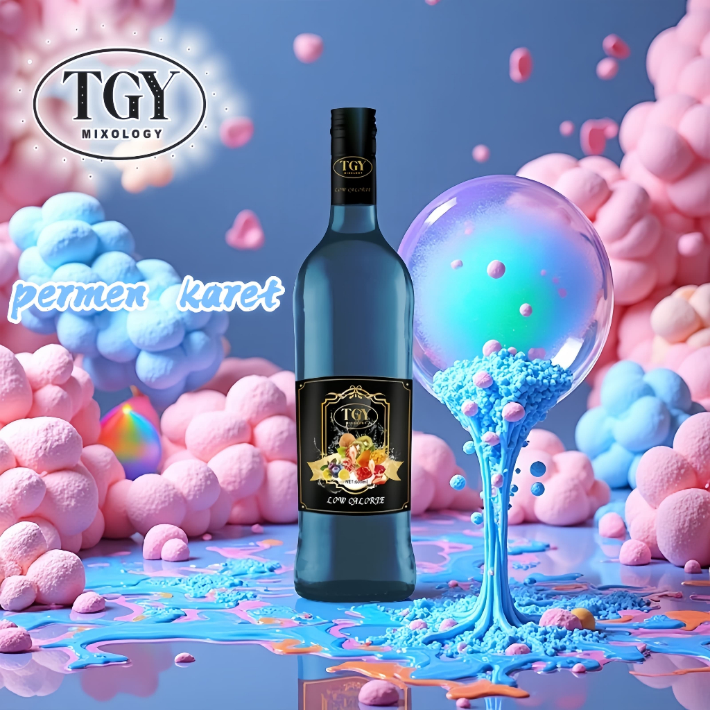 

TGY MIXOLOGY Sirup Cair Konsentrat Minuman Bubble Gum - HALAL - 750 mL - Permen Karet Syrup