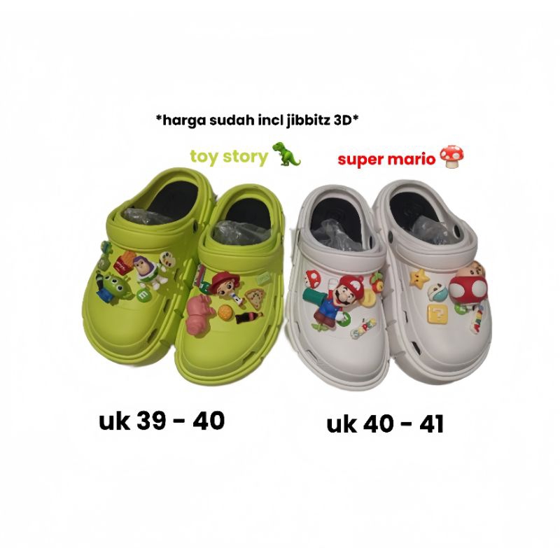 PRELOVED SANDAL SLIP ON  + JIBBITZ 3D