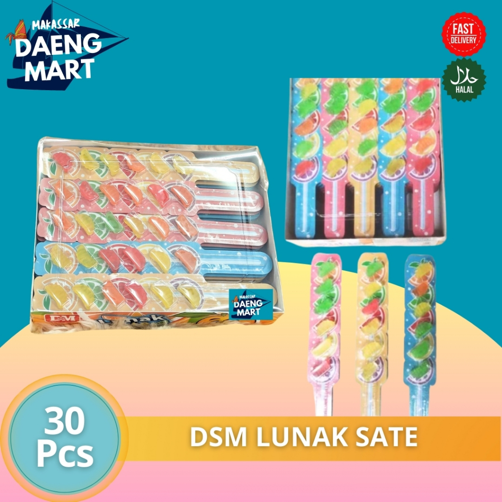 

Permen Makassar DSM Permen Lunak Sate Mint, 30Pcs