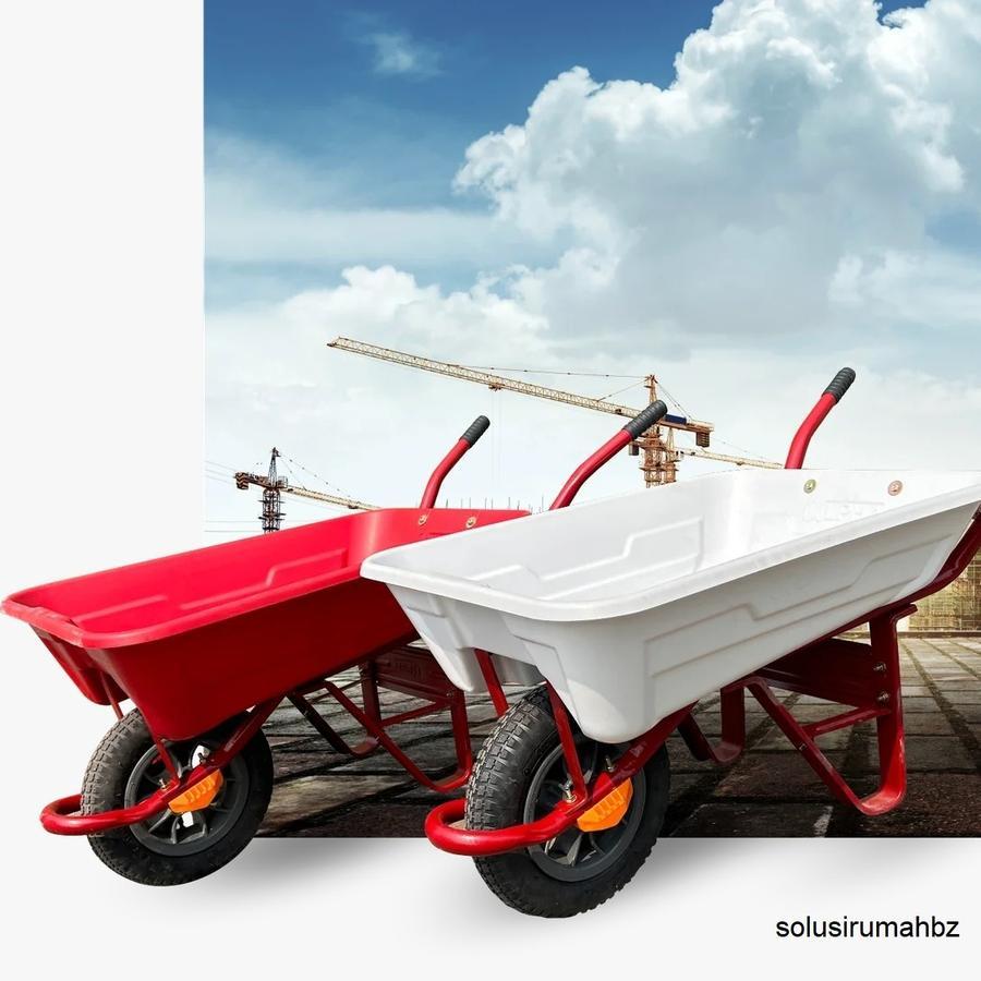GEROBAK DORONG Bak pvc COMPLETE SET alpha hand truk sorong plastik putih merah angkong akong