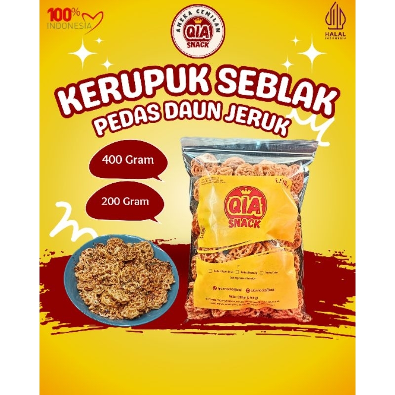 

KERUPUK SEBLAK MAWAR PEDAS 200 Gram & 400 Gram