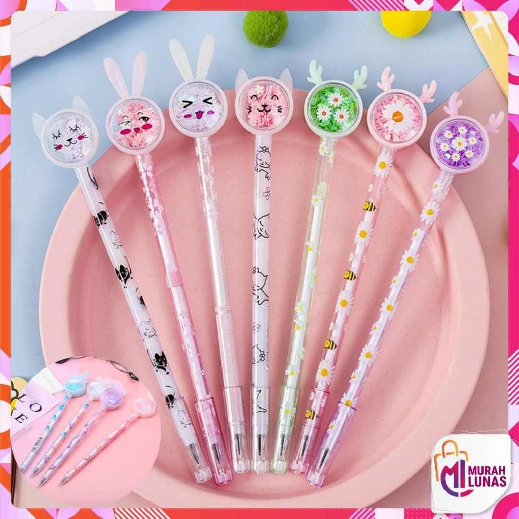

MUNAS Pena Karakter Payet Gliter Bunny Lucu Black Ink Gel Pulpen Murah Gel Bolpen Gel Pastel Alat Tulis Sekolah Kantor Murah