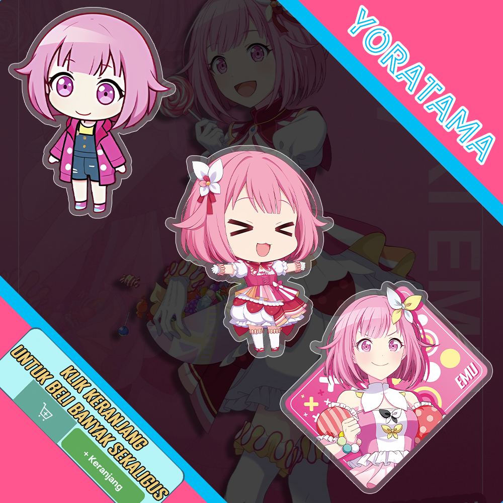 Gantungan Kunci Emu Otori Project Sekai, Keychain Anime Game
