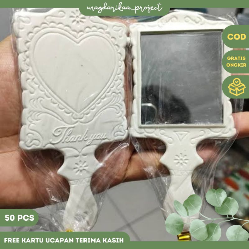 KACA PETAK PUTIH / SOUVENIR KEKINIAN MURAH UNIK / SOUVENIR PERNIKAHAN WEDDING ULANG TAHUN WISUDA AQI