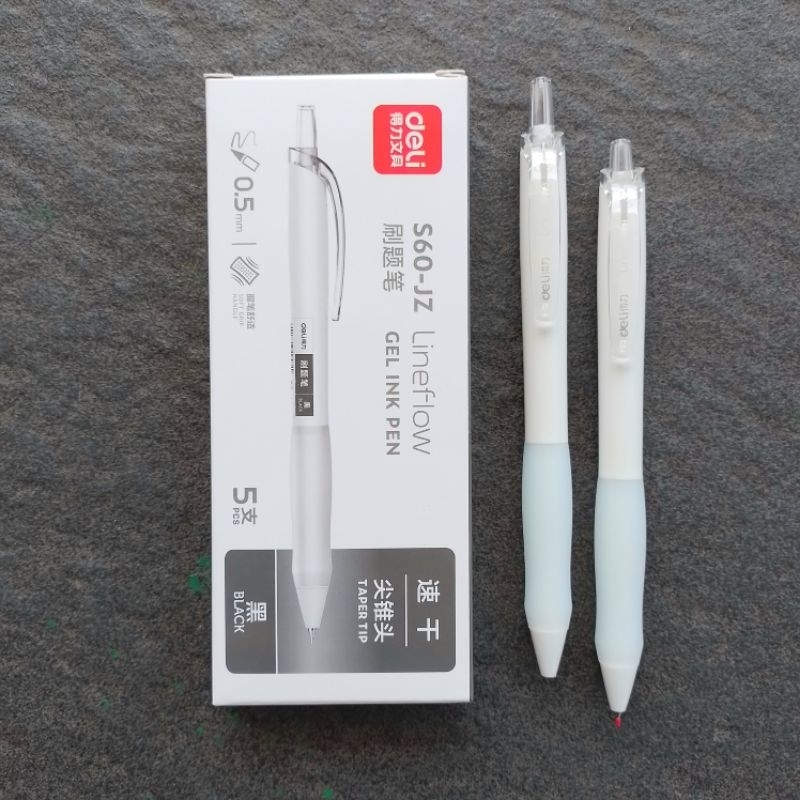 

Pulpen Gel Pen Deli S60-JZ 0.5mm Hitam ( 5 Pcs ) [ Original ]