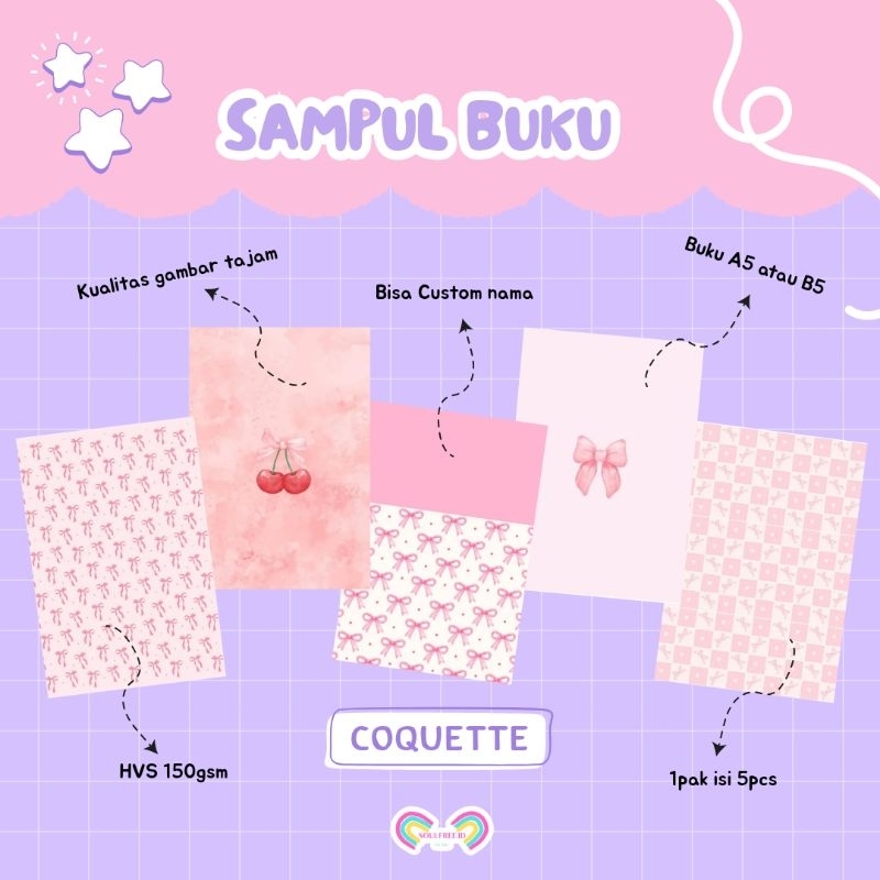 Sampul Buku Aesthetic / sampul buku custom / sampul buku lucu / sampul buku A5 / sampul buku B5 / CO