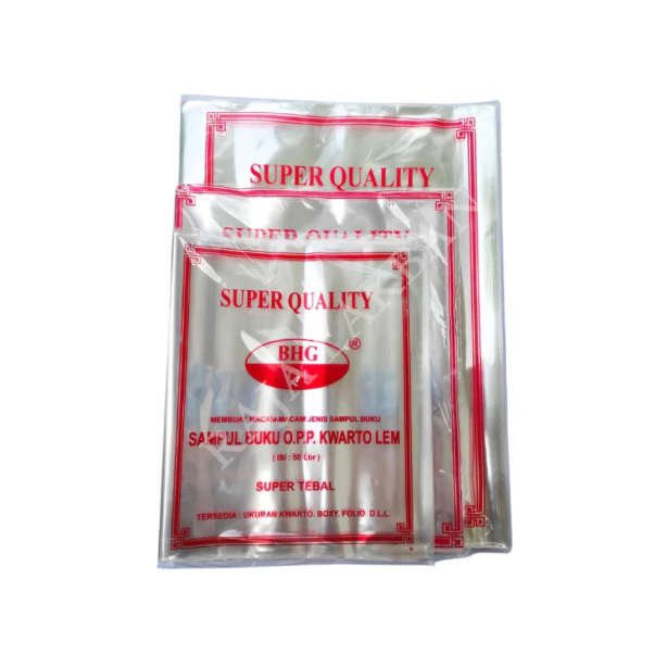 

Sampul buku plastik OPP BHG/ Kuarto/ Boxy-Pak