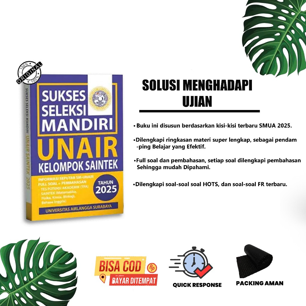 Buku Seleksi Mandiri UNAIR SAINTEK 2025 - SMUA UNAIR SAINTEK 2025