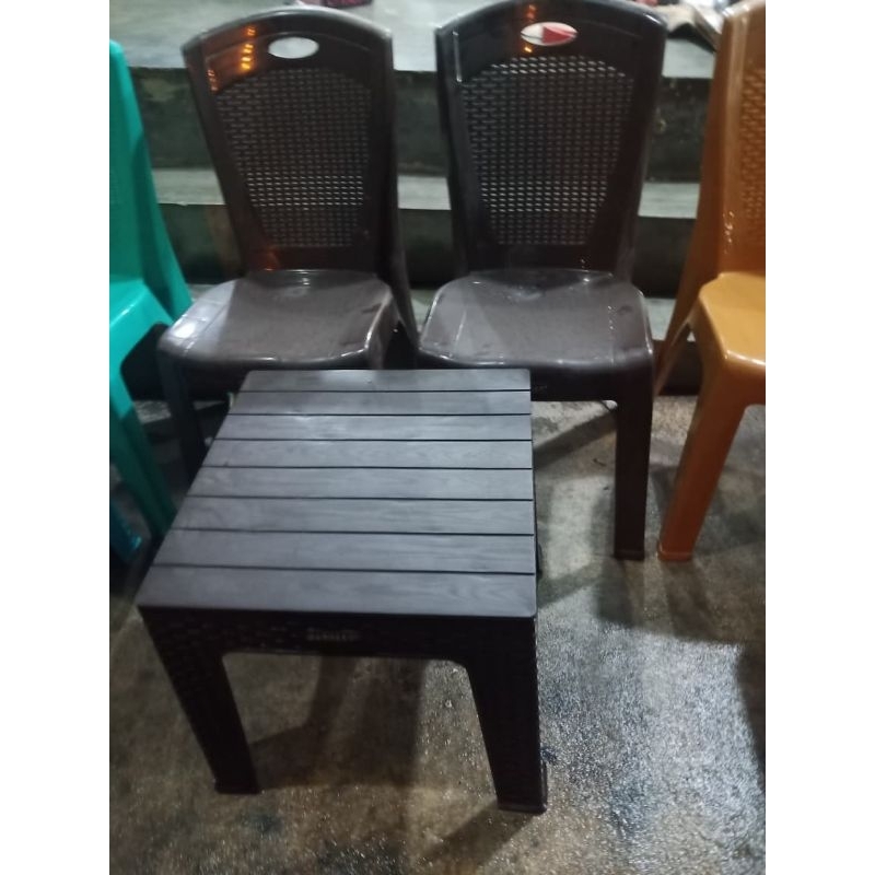 Kursi plastik211 plusRp 105.000Meja mapan Rp 100.000Satu set isi 2 kursi 1 meja Harga rp 275.000
Mer
