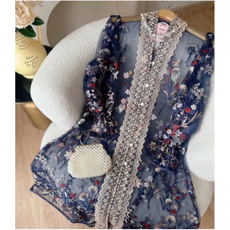 Sela Outer Brukat | Outer Brukat Tile | Dress Outer Pesta | Outer Kondangan Mewah