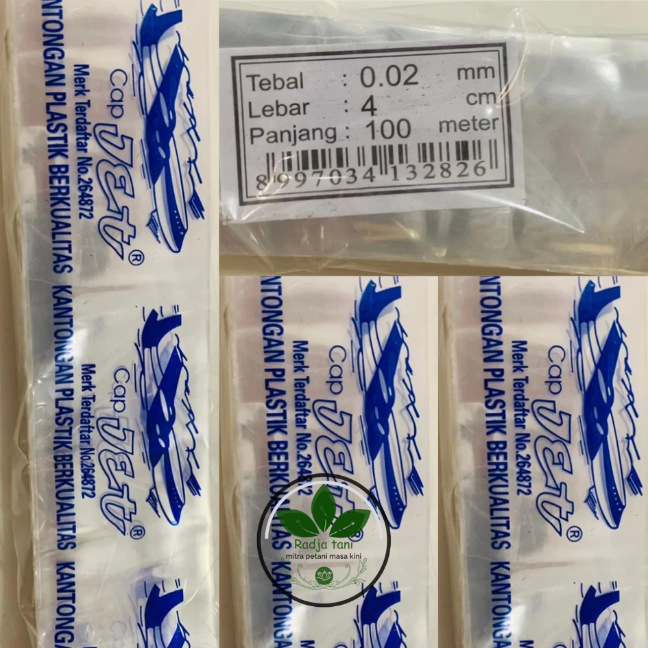 Plastik - Plastik pembungkus buah atau gambas tebal 002 p 100 m L 4 cm