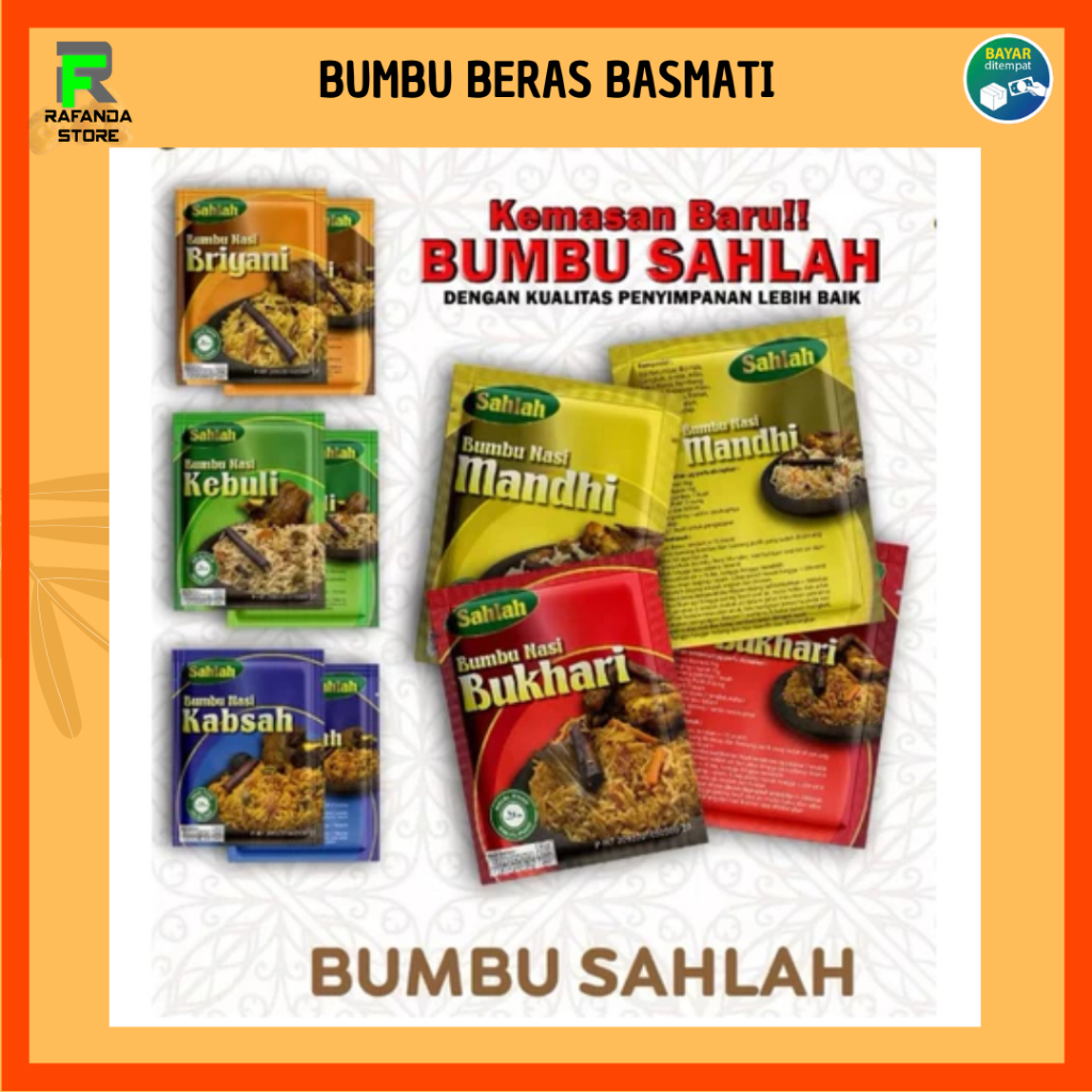 

Bumbu instan Nasi Kebuli, Mandhi, Briyani, Kabsah, Bukhori 20gr