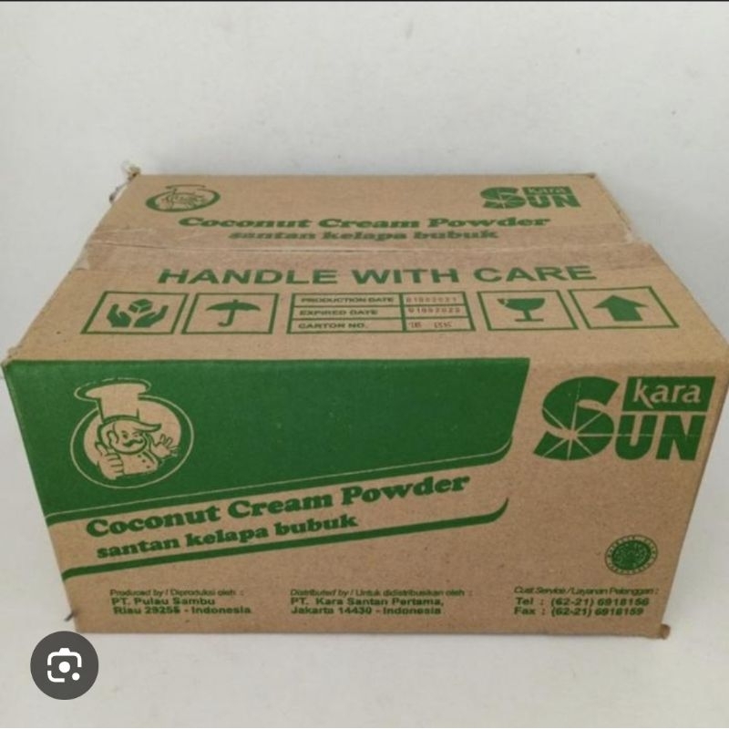 

sunkara santan 1 dus isi 60 pcs kemasan 20 gram