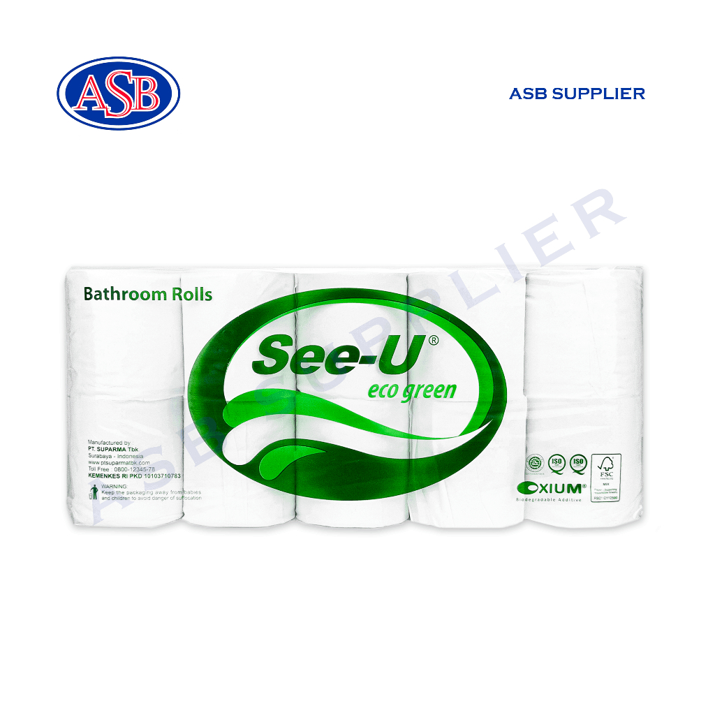 Tissue / Tisu SEE-U Eco Green Bathroom 10 Rolls (250 Sheets)