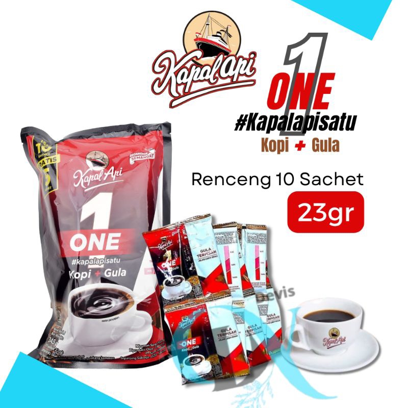 

KOPI Kapal Api ONE. 1 Renceng 23g | (ISI 10 Sachet) KOPI KAPAL API SPECIAL MIX. Kapal Api Satu