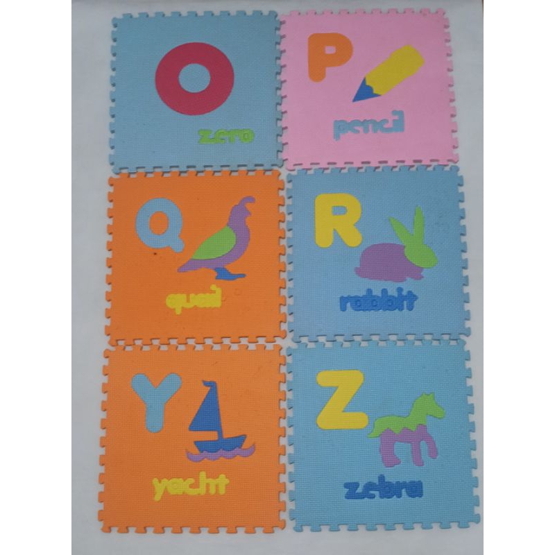 PRELOVED 6 PCS MATRAS PUZZLE / KARPET PUZZLE ANAK S.7