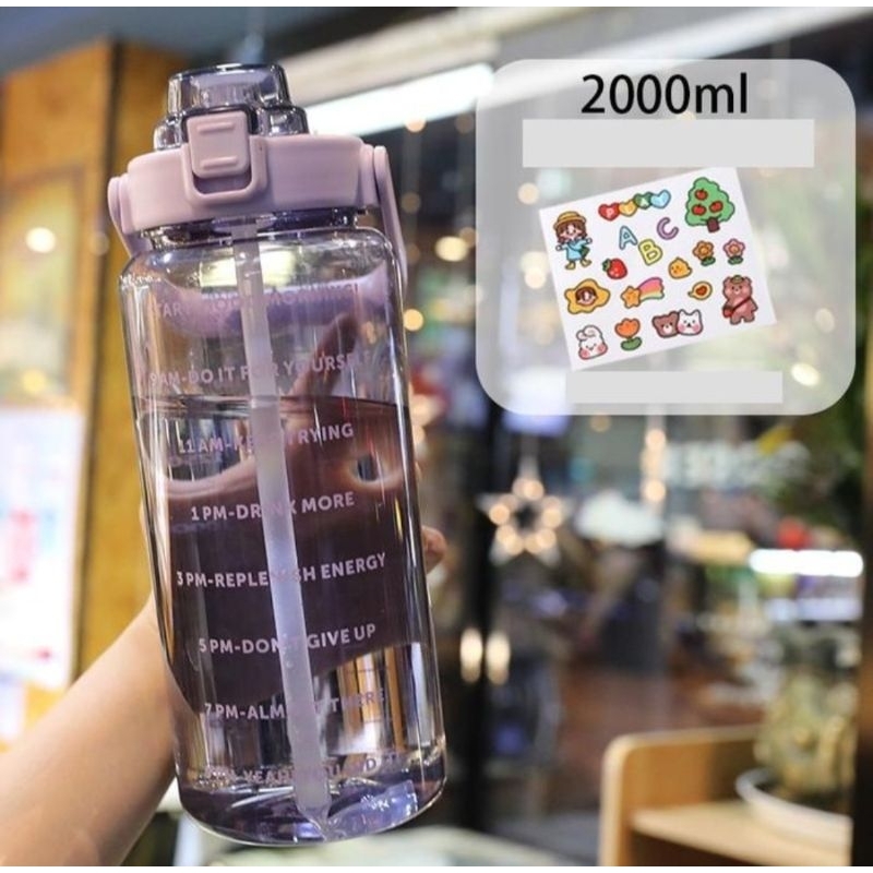botol minum bening 2000ml