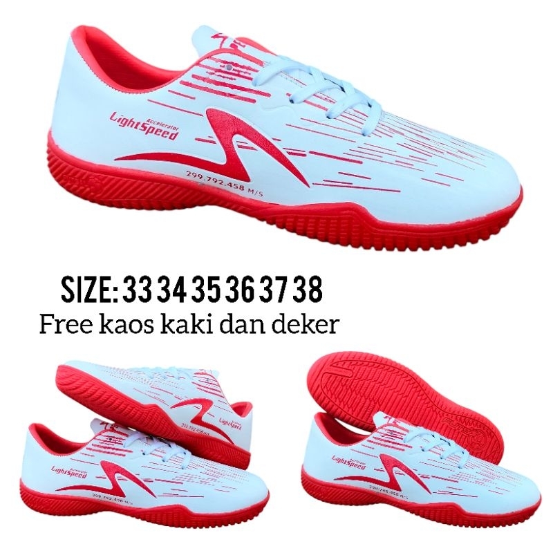 SEPATU FUTSAL SPECS  ANAK ANAK SIZE 33 34 35 36 37 SEPATU FUTSAL BERDECIT