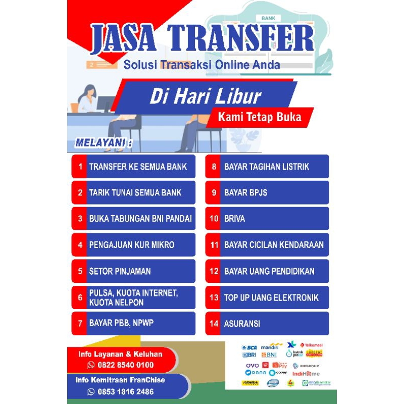 desain poster brilink mini ATM