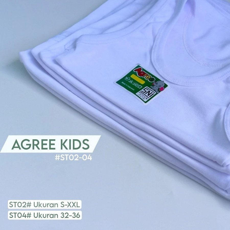 ( 3pc ) Singlet Agree Kids Singlet Anak Agree ST 04 Kaos Dalam Agree Kaos Kutang Kaos - Warung