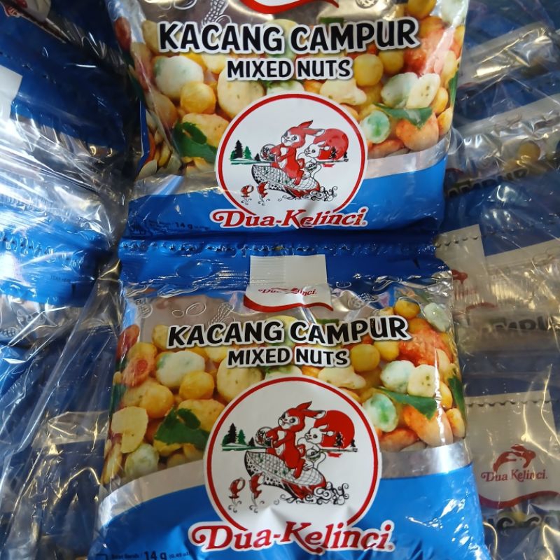

Kacang CAMPUR DUA KELINCI 1 Renceng isi 10 MIXED NUT 14g