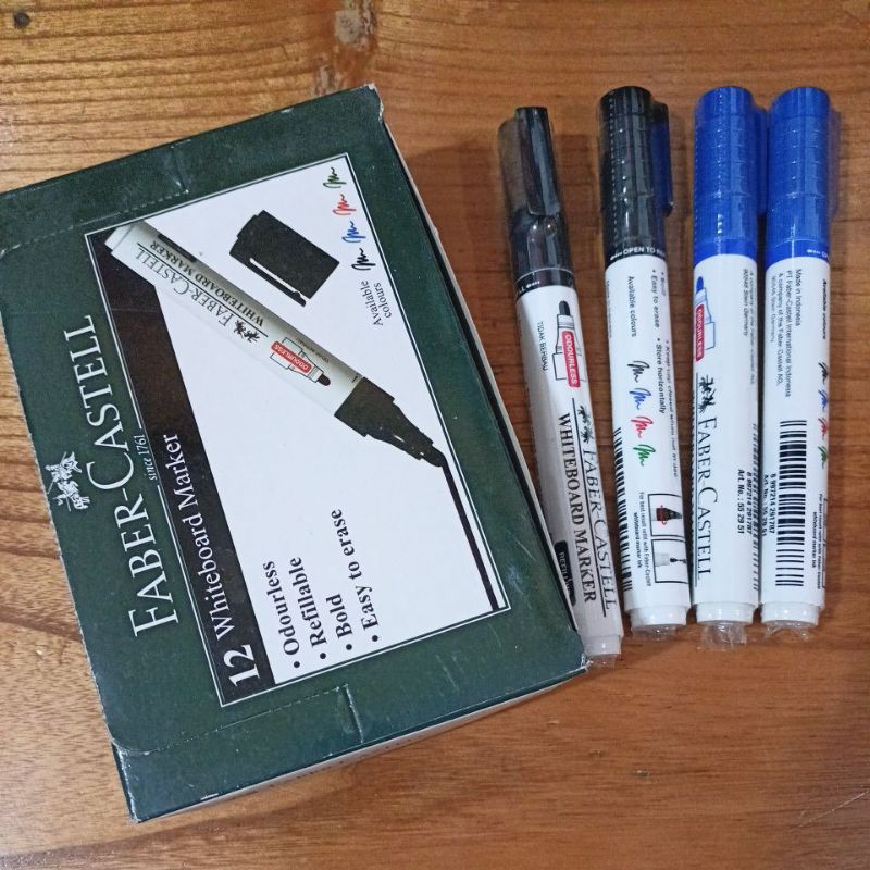

(1 pcs) SPIDOL WHITEBOARD/PAPAN TULIS FABER CASTELL SATUAN TINTA HITAM/BIRU