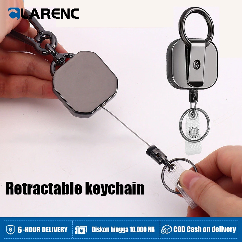 

Heavy Duty Retractable Key Clips / Metal Keychain / Badge Holder Clip / Reels Clip