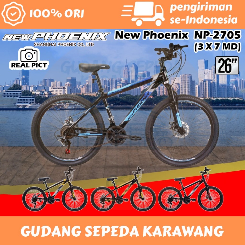 SEPEDA GUNUNG MTB 26" NEW PHOENIX MTB NP 2705