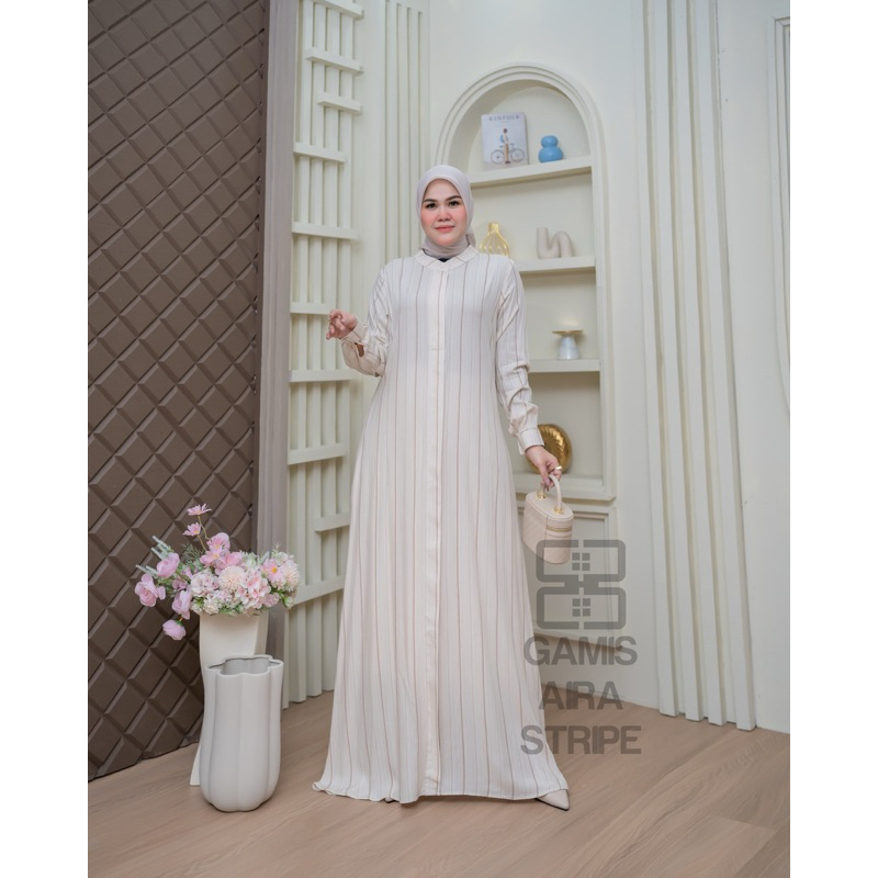 GAMIS Aira stripe katun rayon Vior