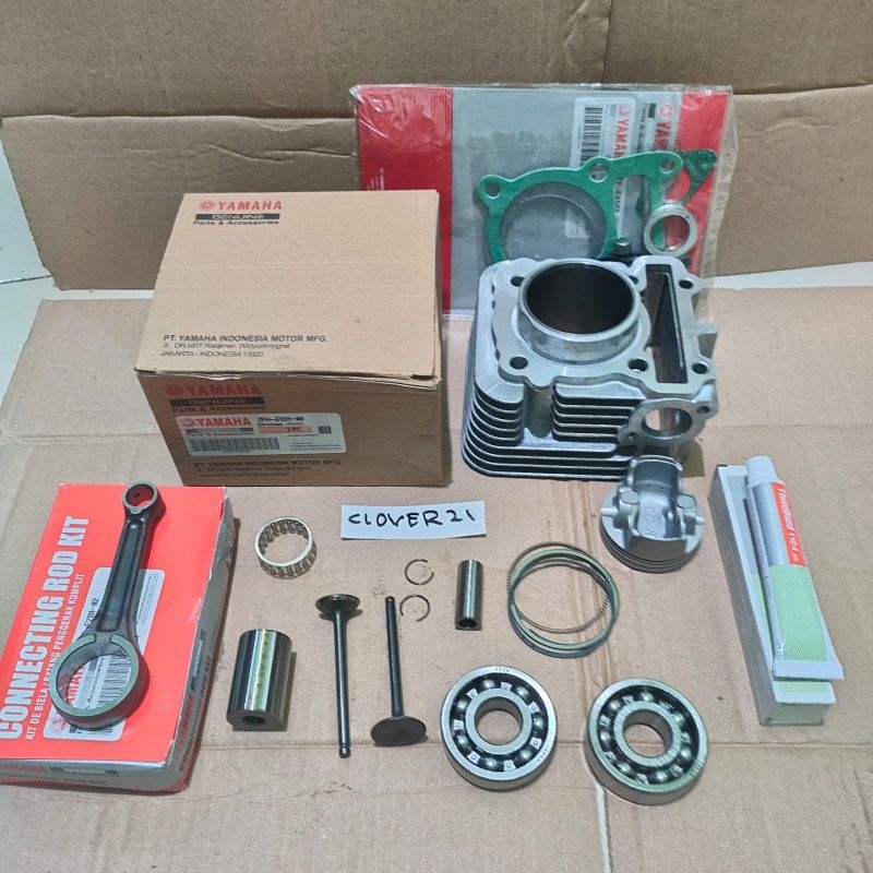 Blok seher komplit Mio M3 2PH stang seher+bearing+klep set lem Yamaha  Mio s mio z soul GT 125 fino 