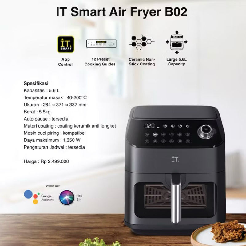 IT Smart Air Fryer B02 - Goreng Apapun Pakai Smartphone