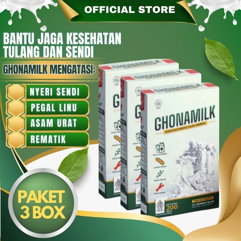 

GHONAMILK SUSU KAMBING PLUS HERBAL Paket 3 Box
