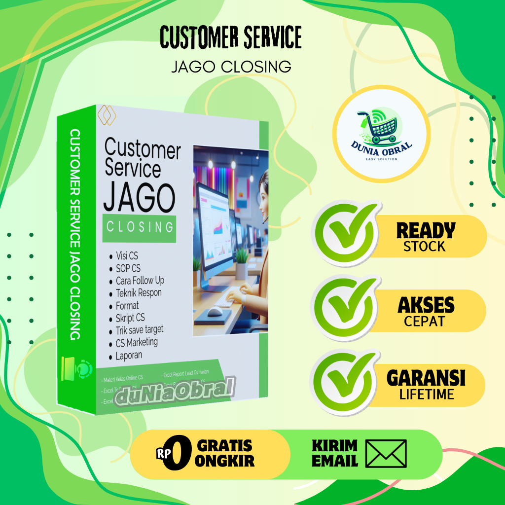 KELAS CS JAGO CLOSING Ecourse Customer Service Banyak Closingan Penjualan Tutorial Teknik Respon CS