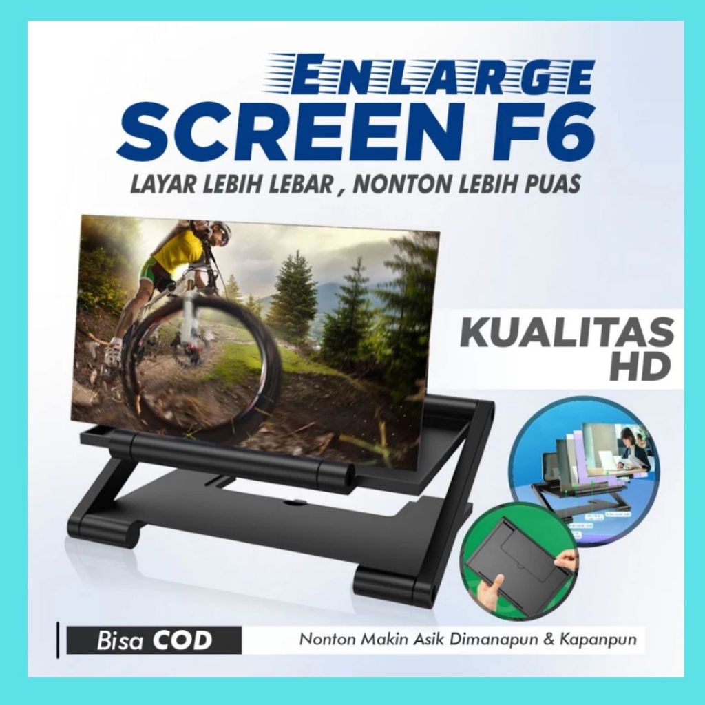 PEMBESAR LAYAR HP 3D ORIGINAL PONSEL UNTUK NONTON ANDROID 12 INCH HP LAYAR KACA