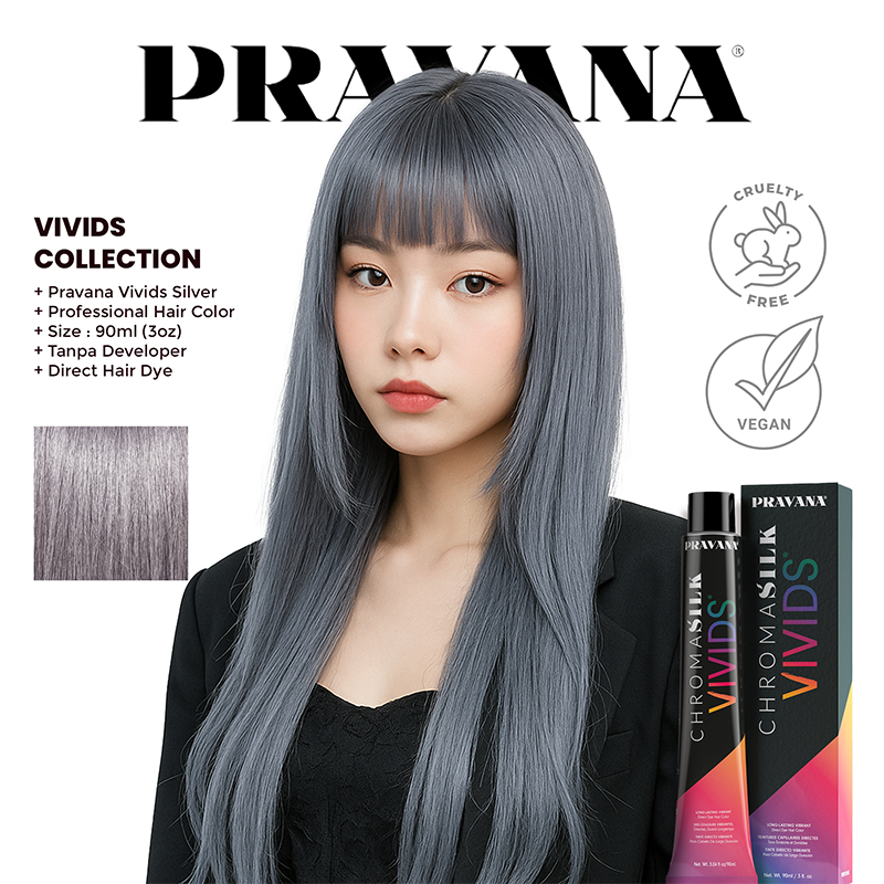 PRAVANA VIVIDS SILVER - Vegan Hair Color (Cat Rambut)