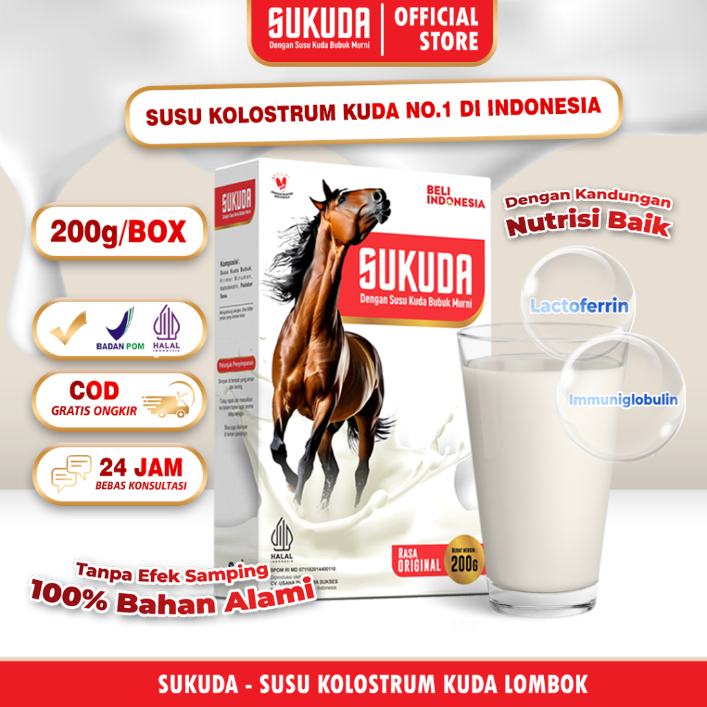 

Sukuda Susu Kuda Murni Kolostrum 100% Original