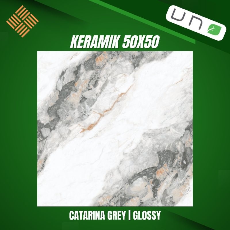 KERAMIK 50X50 CATARINA GREY | GLOSSY | UNO
