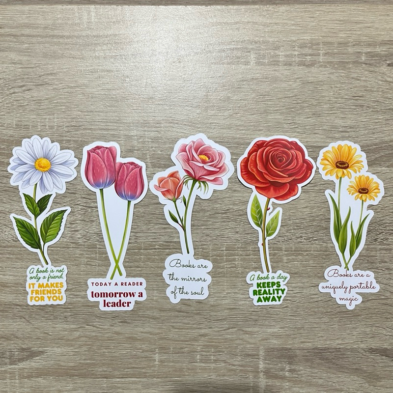 

Bookmark Pembatas Buku Cutting Motif Bunga Aesthetic