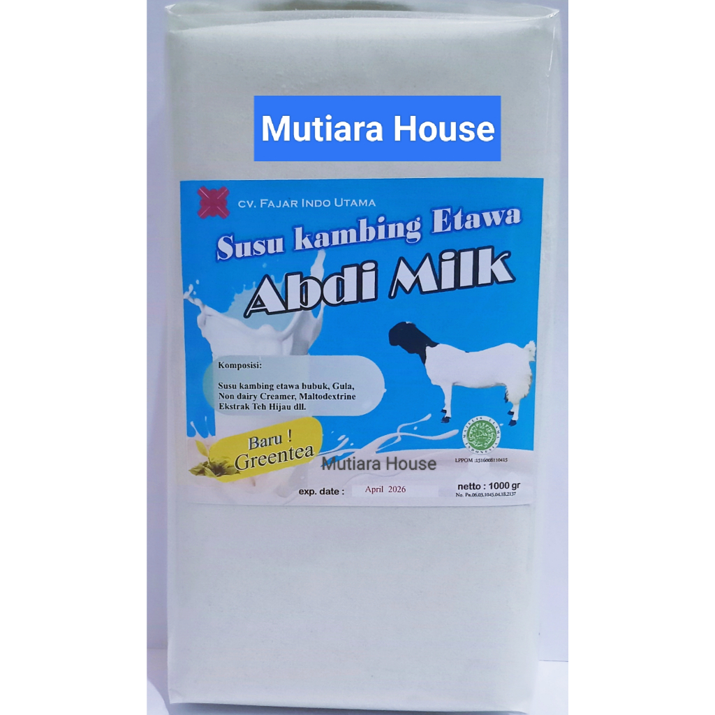 

Susu Kambing Etawa Rasa Greentea Grade 1 & Grade 2 Isi 1kg