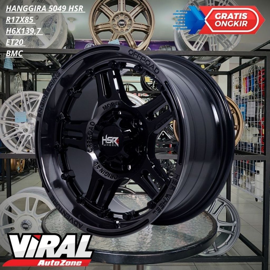 VELG HSR RING 17 R17 TIPE HANGGIRA LUBANG BAUT 6 UNTUK MOBIL FORTUNER PAJERO