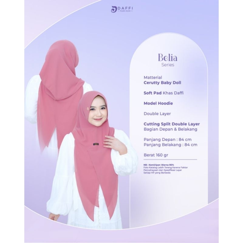 Hijab Daffi Belia Series Batch 2 hijab Hoodie instan jilbab instan berkualitas ORI Daffi