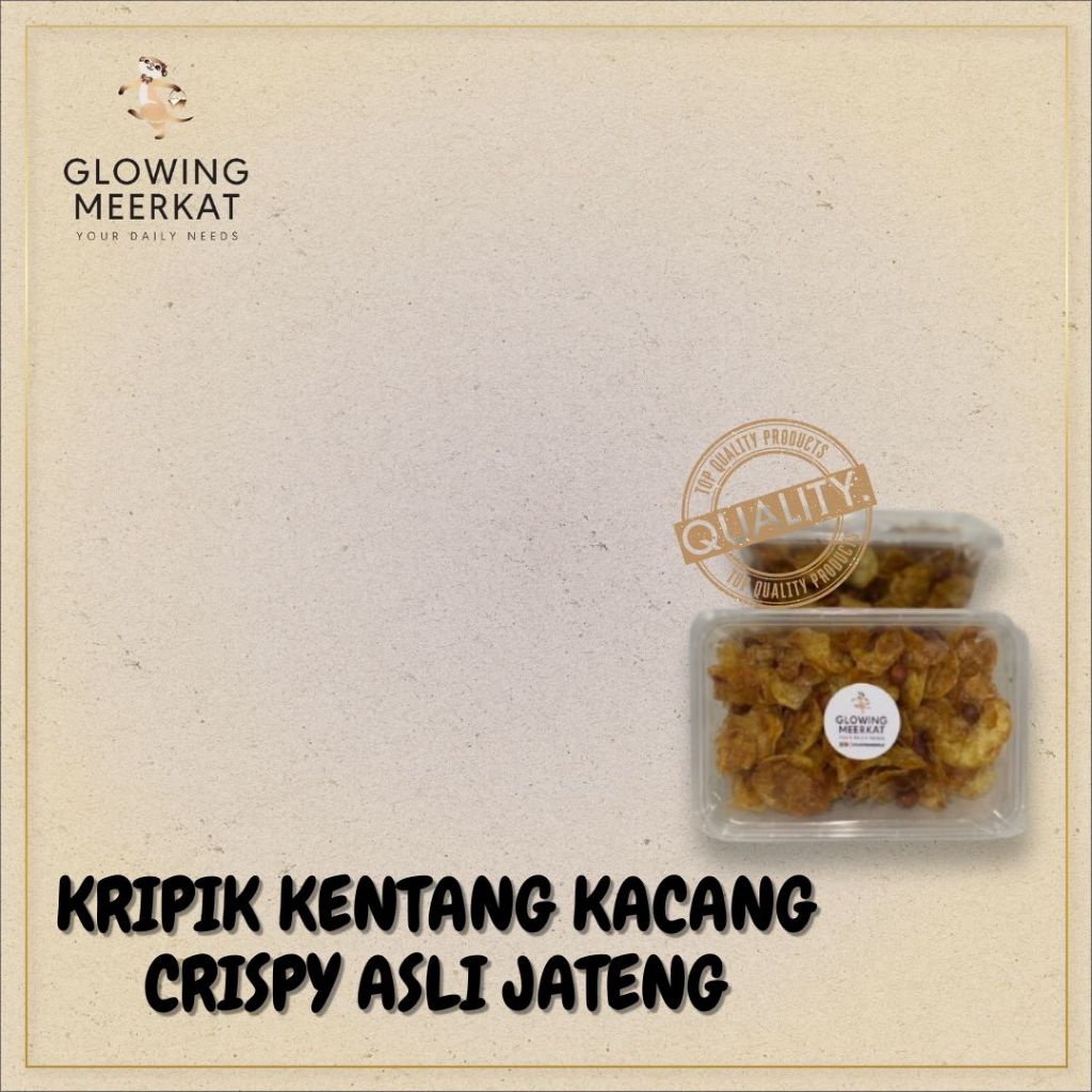 

Keripik Kentang Kacang Crispy Asli Jateng, Gurih, Manis,Sedikit Pedas