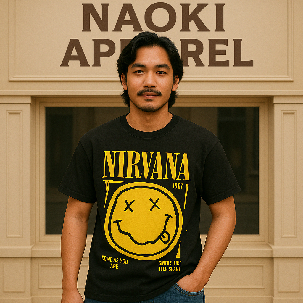 Kaos band Nirvana T-shirt Nirvana Smiley Face