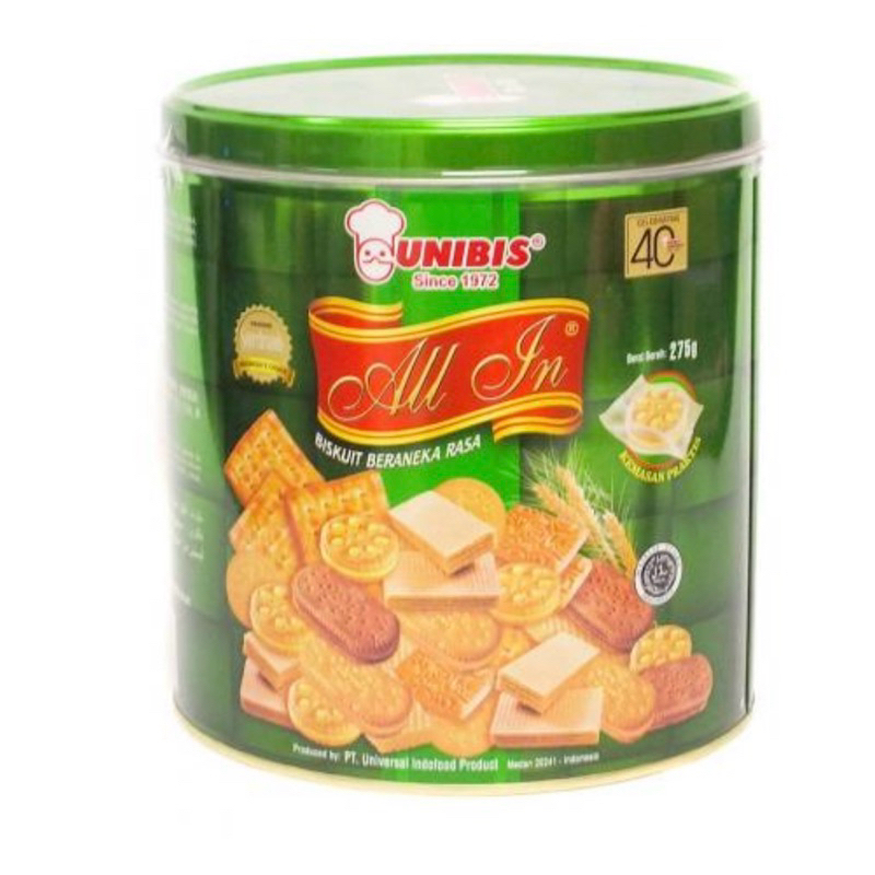 

Unibis All In Biscuit (235 Gram) Unibis Biskuit Kaleng Bulat