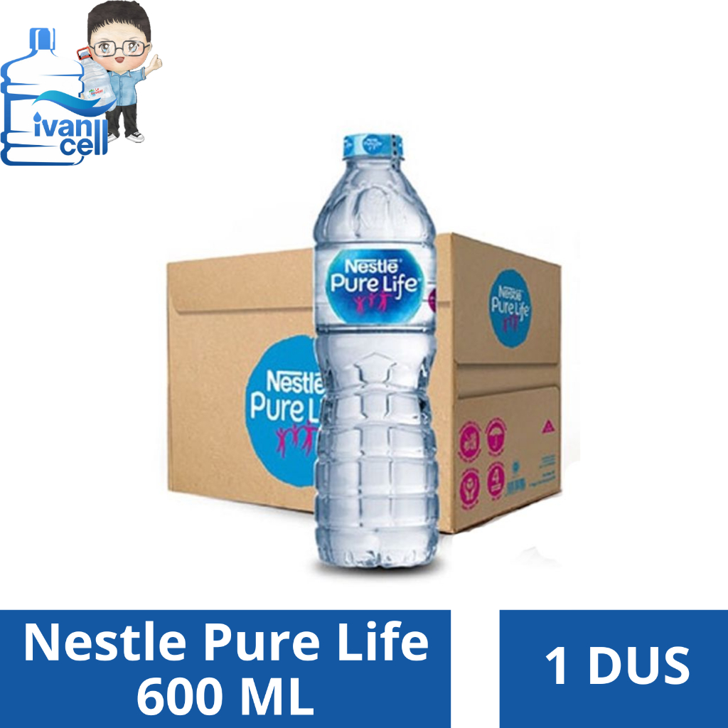 

⚡INSTANT⚡(1 DUS)Nestle Pure Life 600 ML isi (24 BOTOL) - ORIGINAL 100%